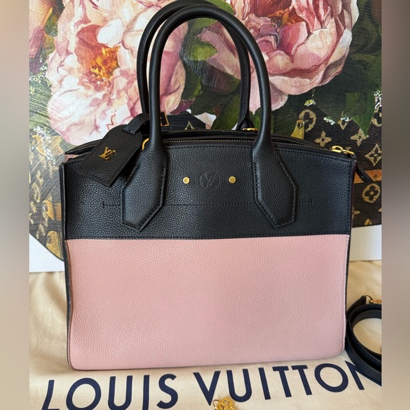 Louis Vuitton Taurillon Pink /Black Leather City Steamer Bag - Picture 6 of 17